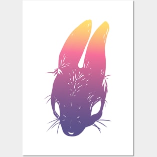 Rainbow Bunny Posters and Art